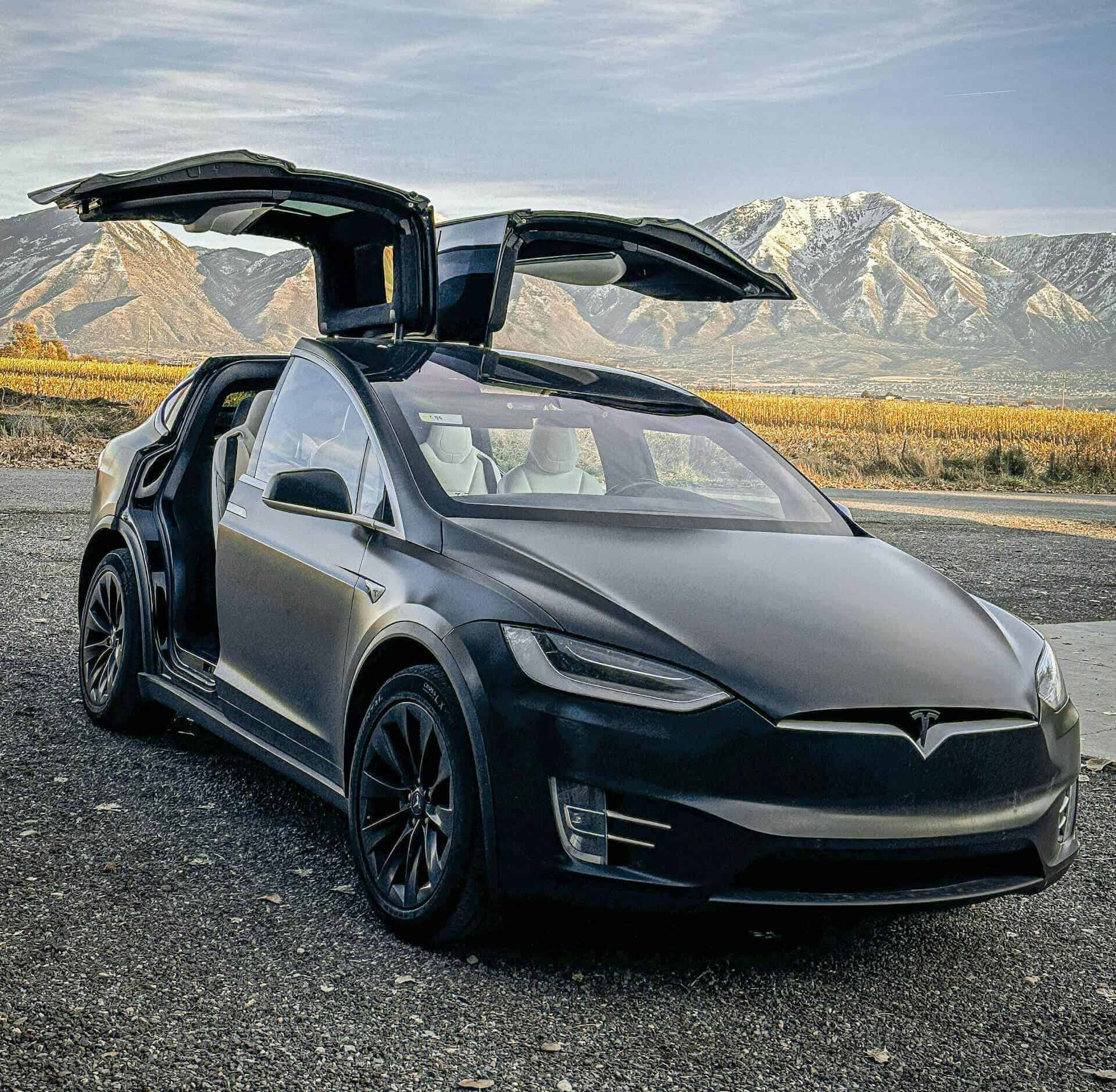 black tesla model x